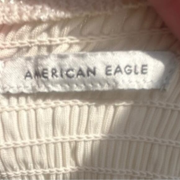 American Eagle Outfitters Women Size Medium Cream Tiered Peplum Camisole - Picture 7 of 16